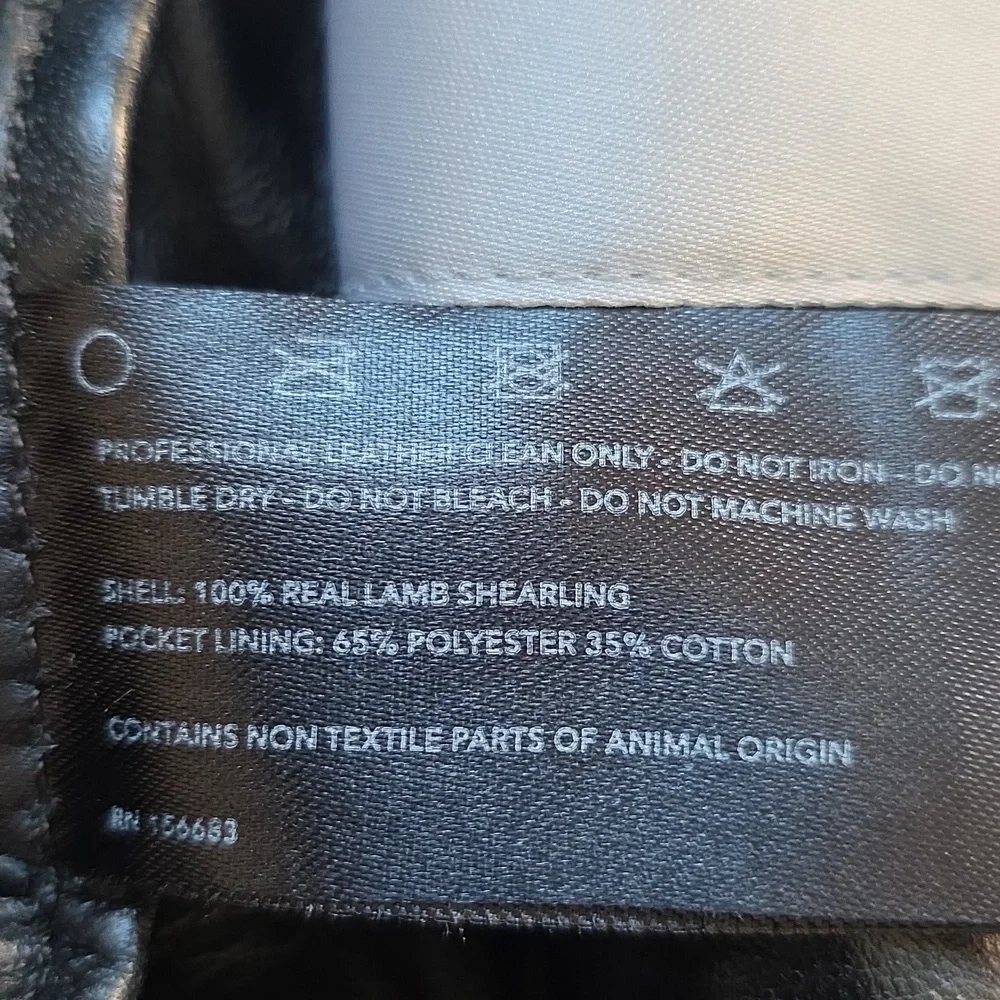 The Arrivals Women's Black Leather And Sherling Jacket,black Size Medium - Picture 8 of 8